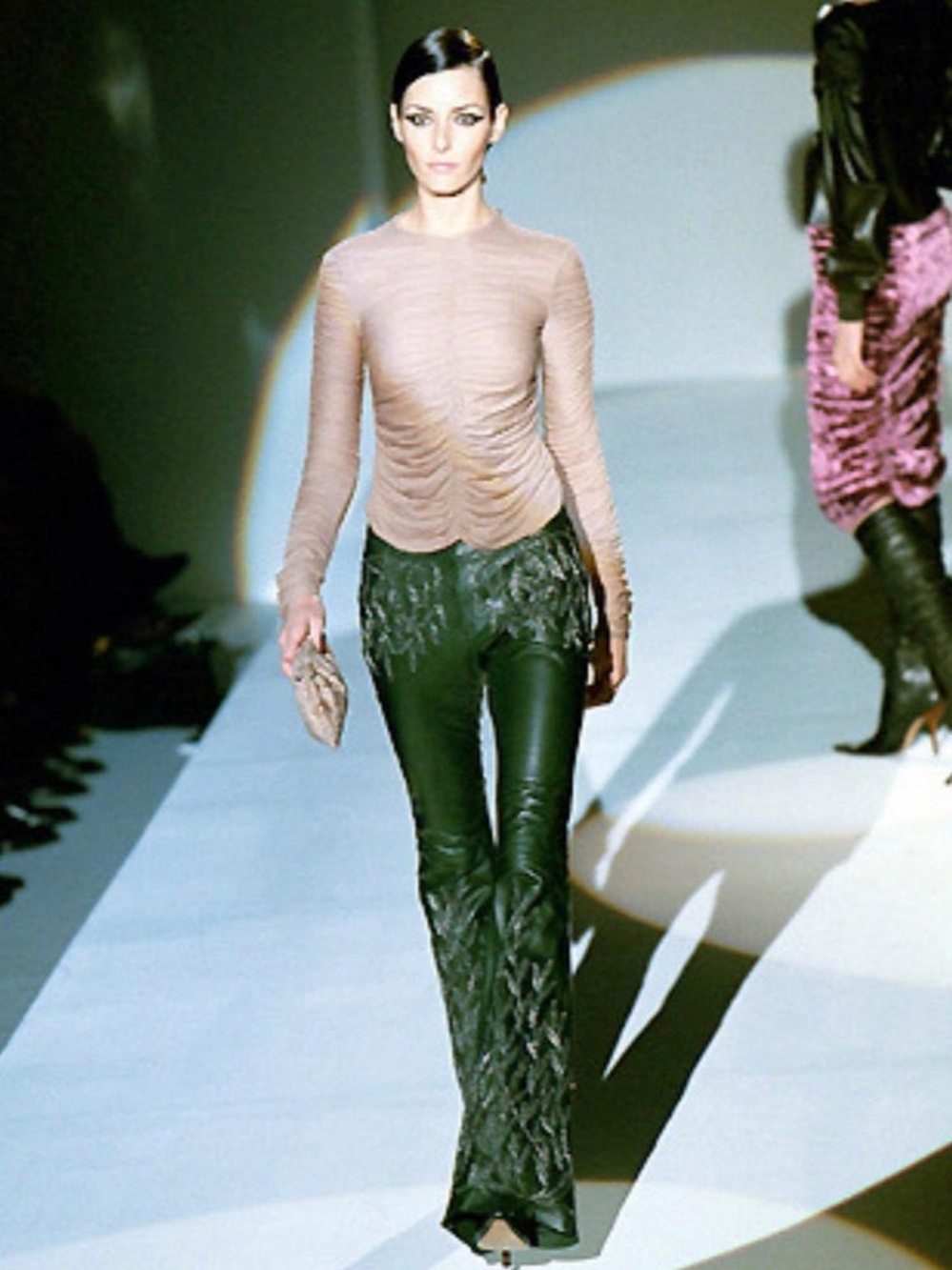 Gucci Tom Ford FW 1999 Look 16 Runway Ruched Jersey Top Vintage Archive 44